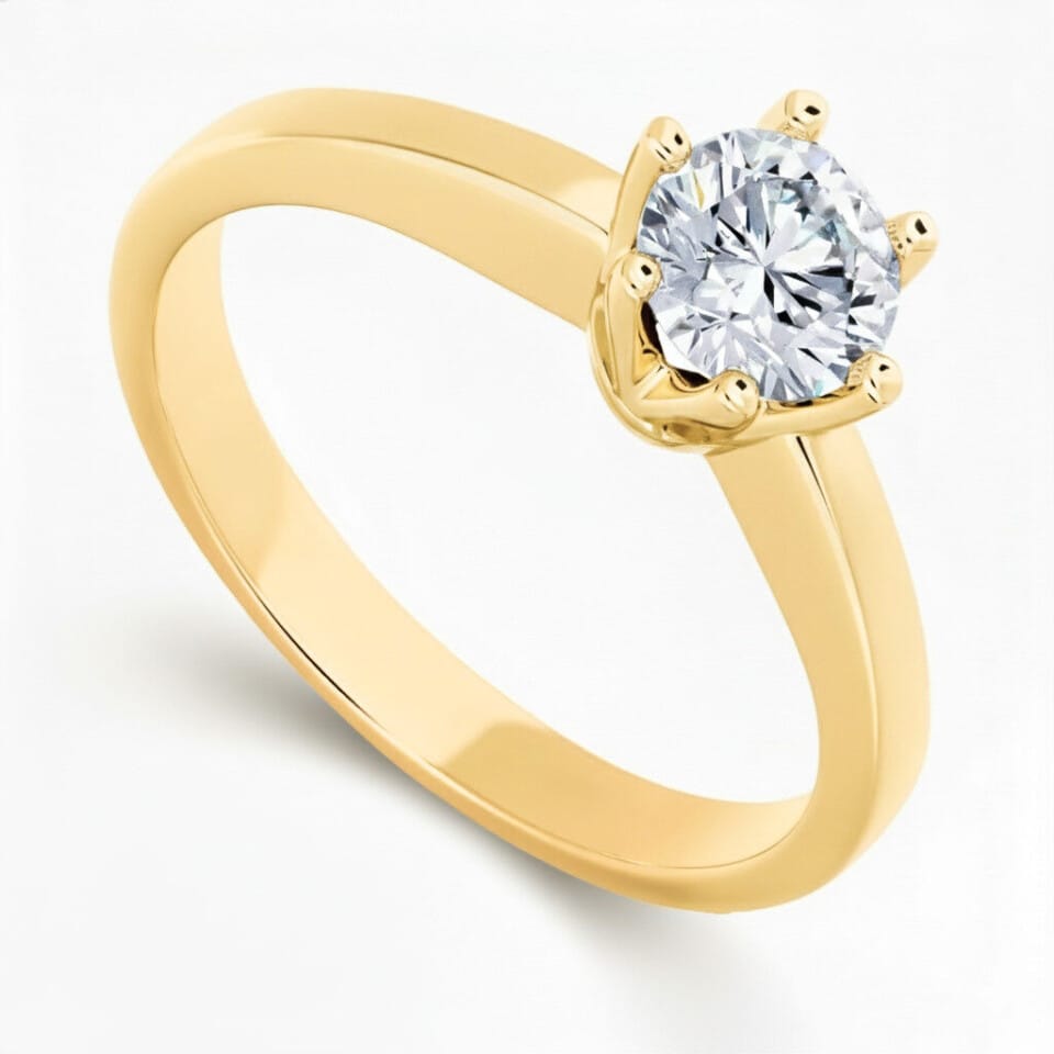 Pierścionek zaręczynowy z diamentem Classic I z żółtego złota 0.50 ct GESELLE