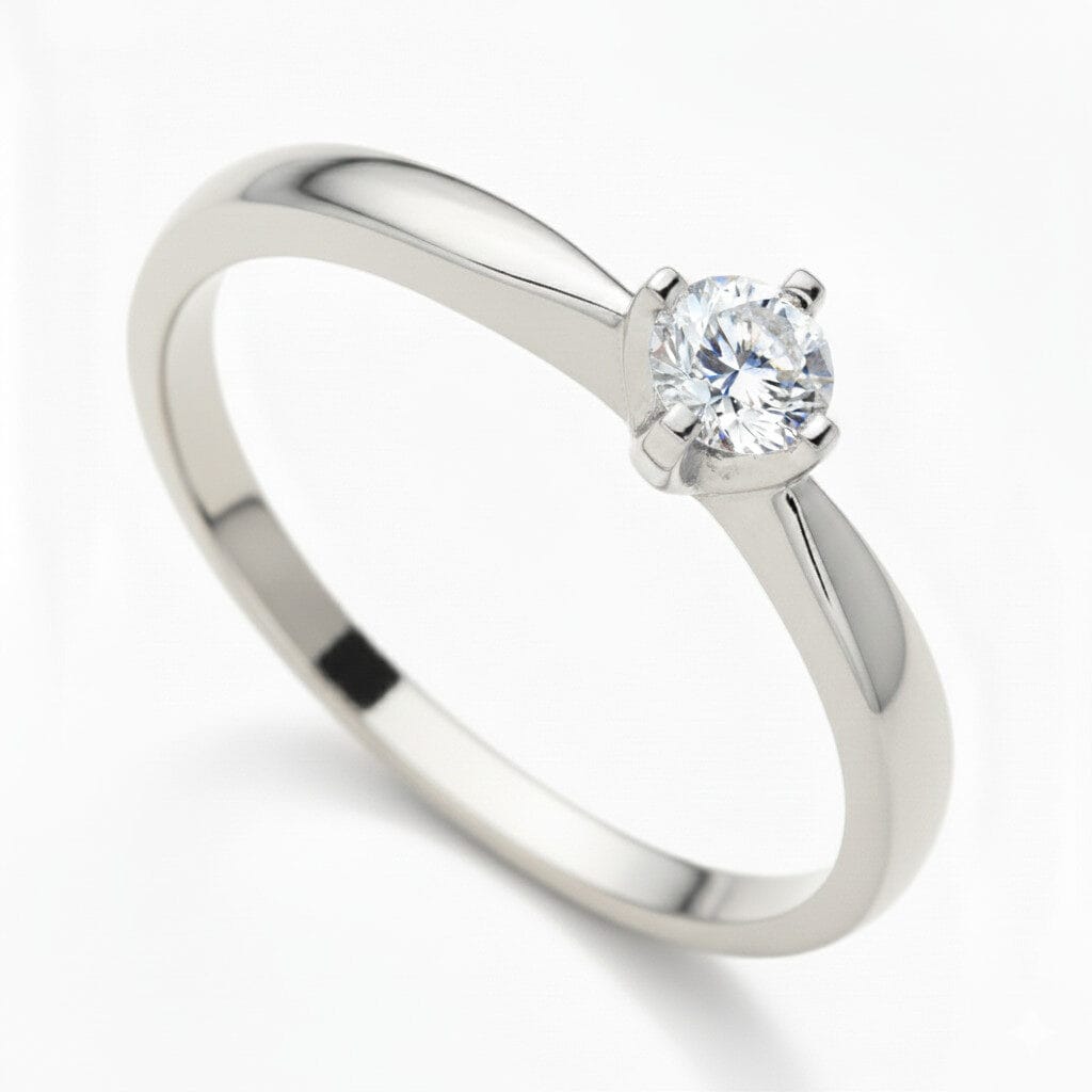 Pierścionek zaręczynowy z diamentem Classic II z białego złota 0.25 ct GESELLE
