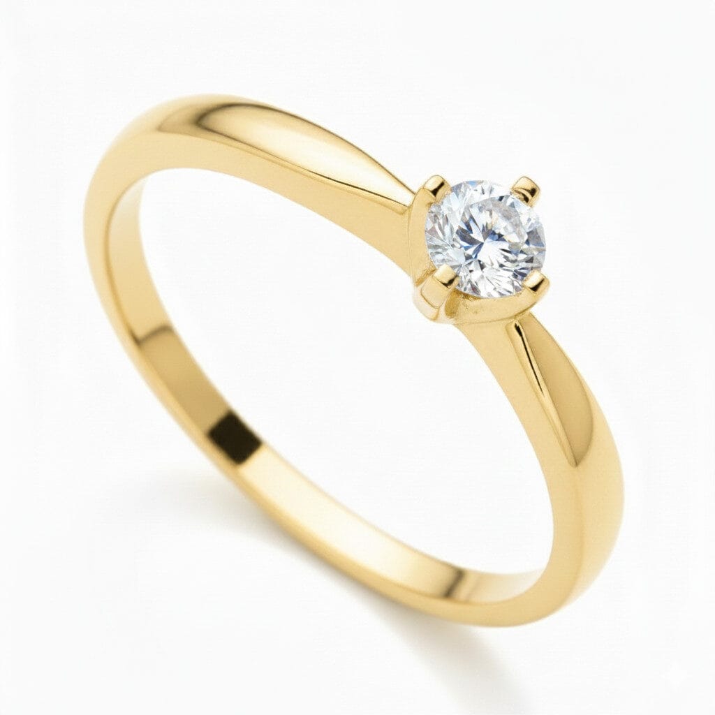 Pierścionek zaręczynowy z diamentem Classic II z żółtego złota 0.20 ct GESELLE