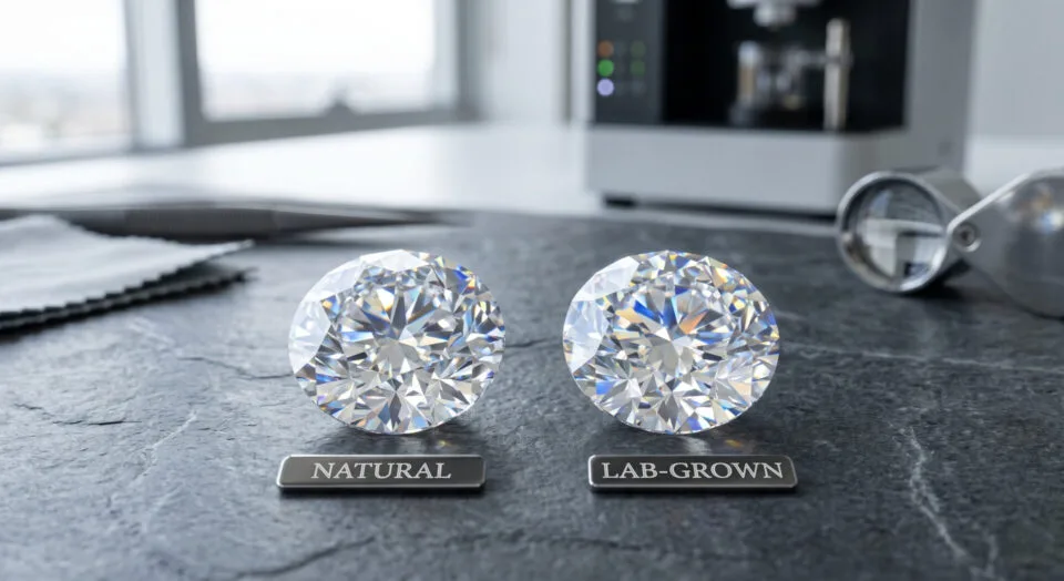 Czy diament laboratoryjny (lab grown) wygląda tak samo jak diament naturalny ?