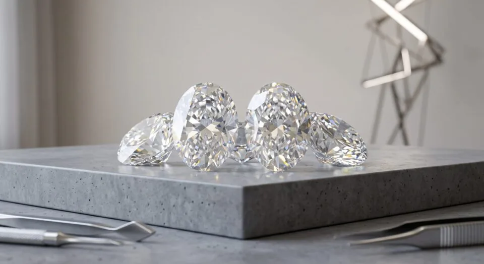 Diamenty laboratoryjne o szlifie owalnym