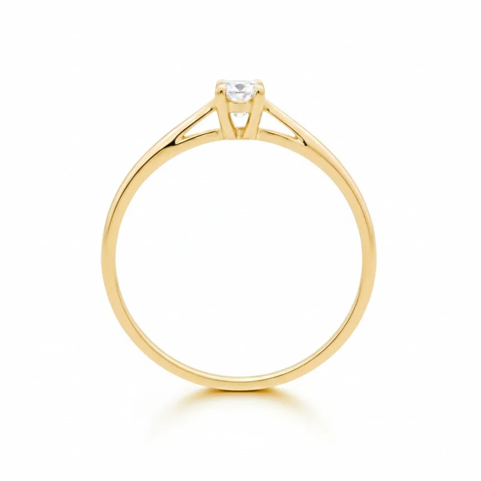 Pierścionek zaręczynowy z diamentem Classic VI z żółtego złota 0.15 ct GESELLE