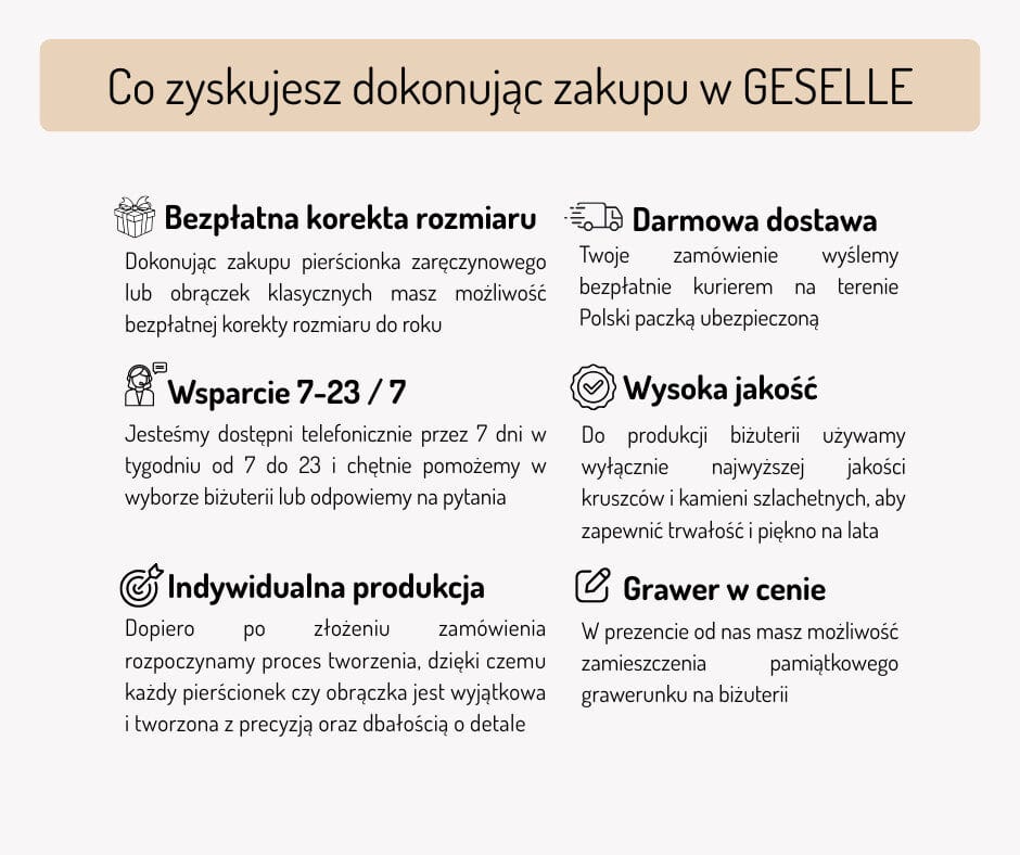 Korzyści z zakupów w GESELLE pierścionki zaręczynowe