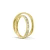 Pierścionek obrączka lekko półokrągła z diamentami RINGS 0.02ct oprawa Chanel (5)
