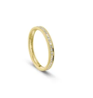Pierścionek obrączka z diamentami RINGS 0.01ct oprawa Pave