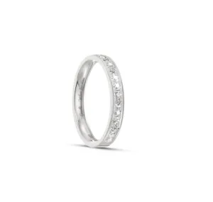 Pierścionek obrączka z diamentami RINGS 0.02ct oprawa Pave z białego złota