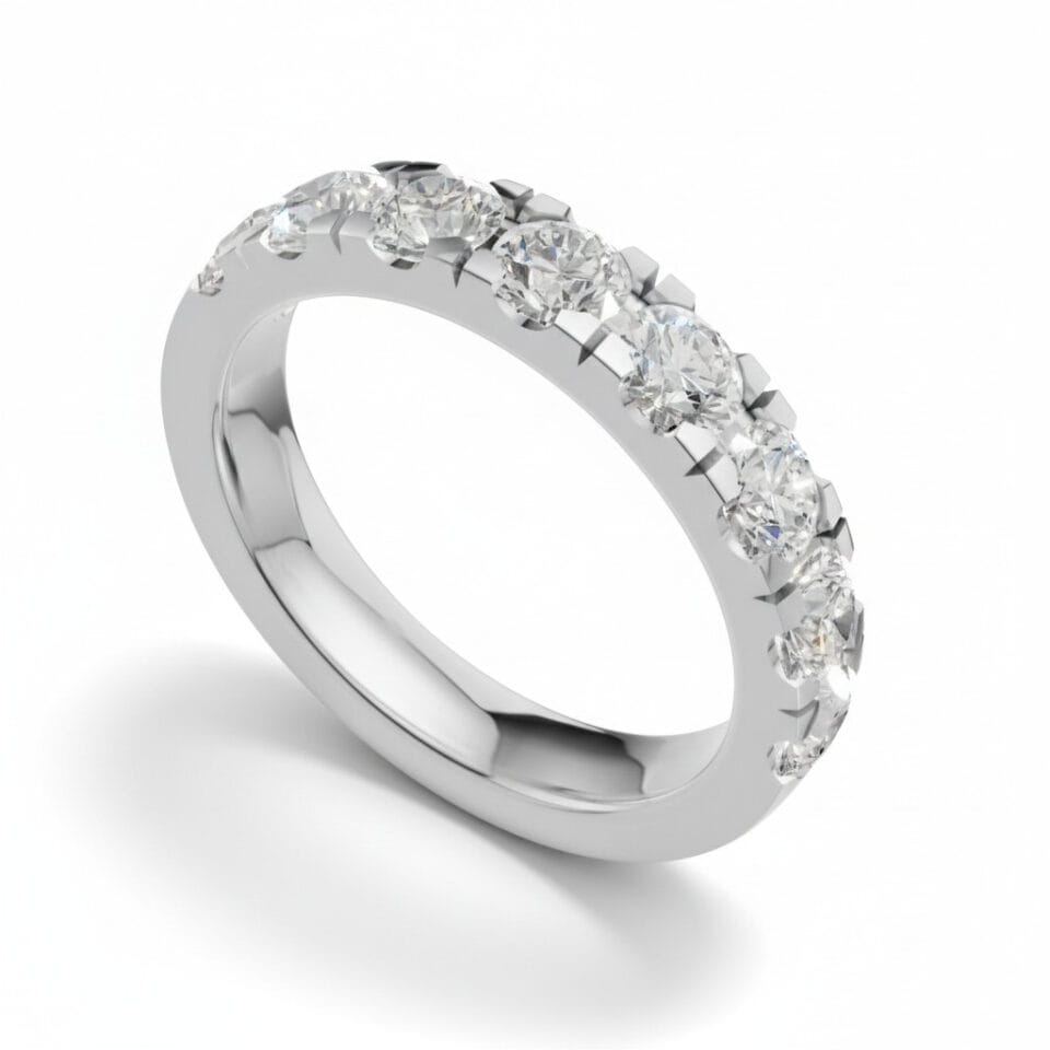 Pierścionek z diamentami RINGS oprawa łapkowa z białego złota 1.36 ct