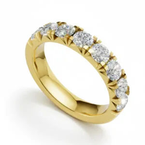Pierścionek z diamentami RINGS oprawa rybi ogon z żółtego złota 1.36 ct