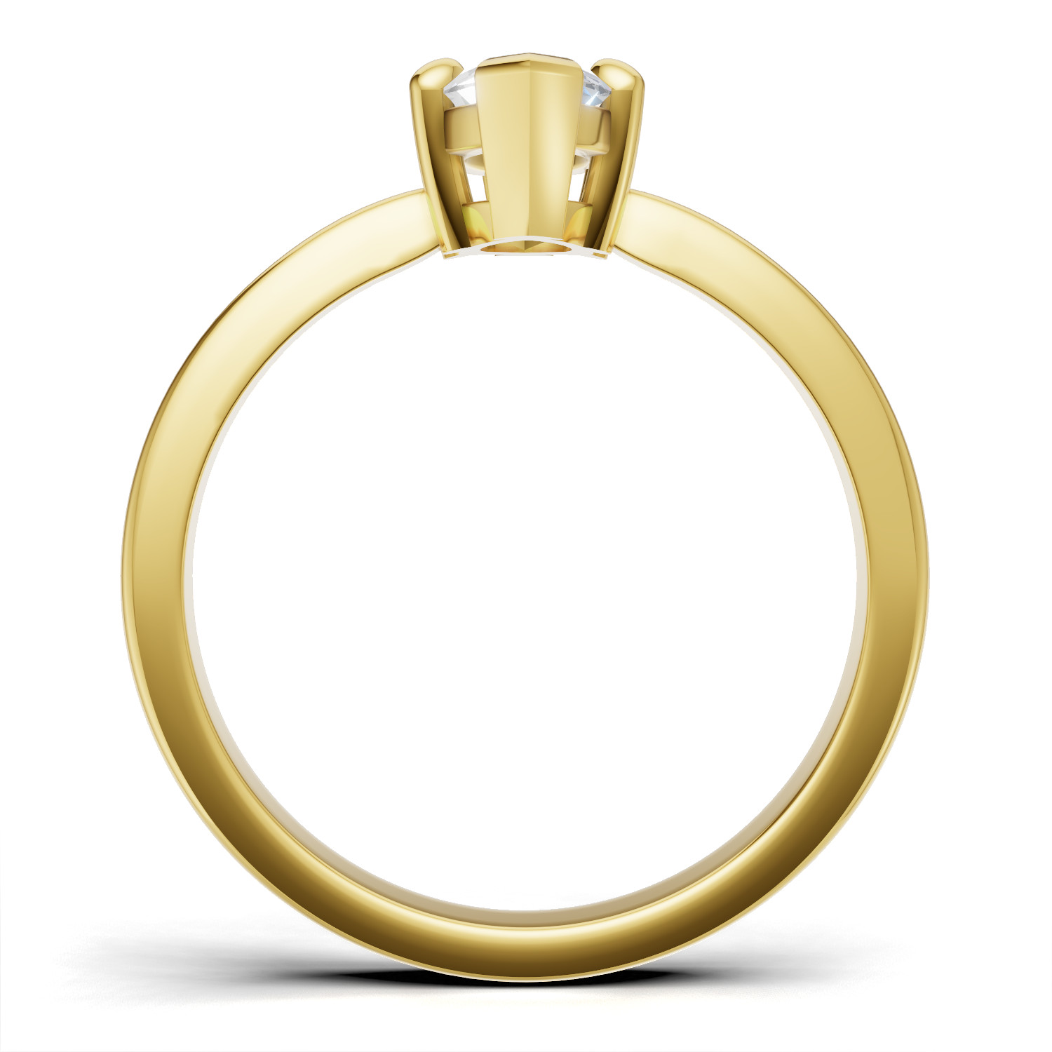 Pierścionek zaręczynowy Gabrielle w żółtym złocie z diamentem laboratoryjnym w szlifie markizy 0.50 ct (3)