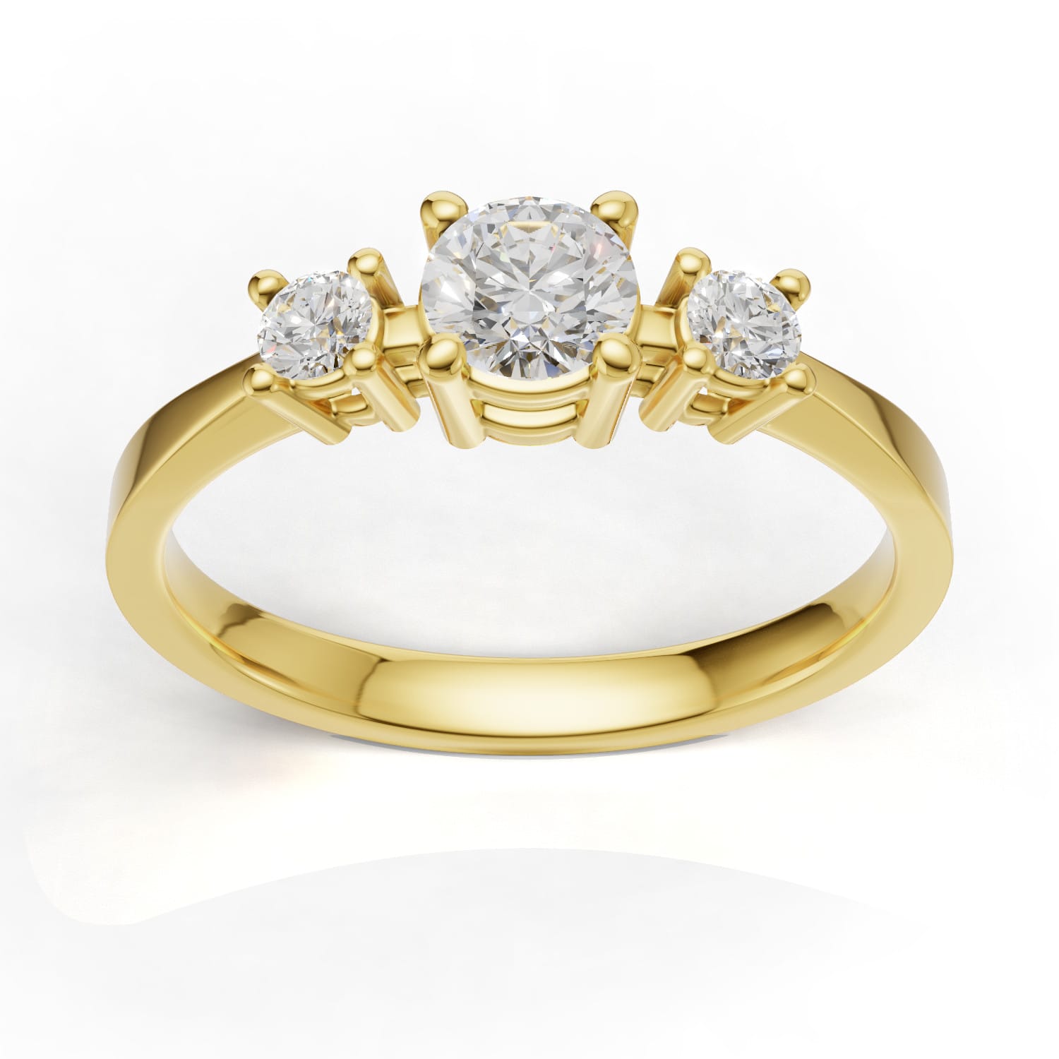 Pierścionek zaręczynowy Olivia z żółtego złota z diamentami 0.40 ct GESELLE (2)
