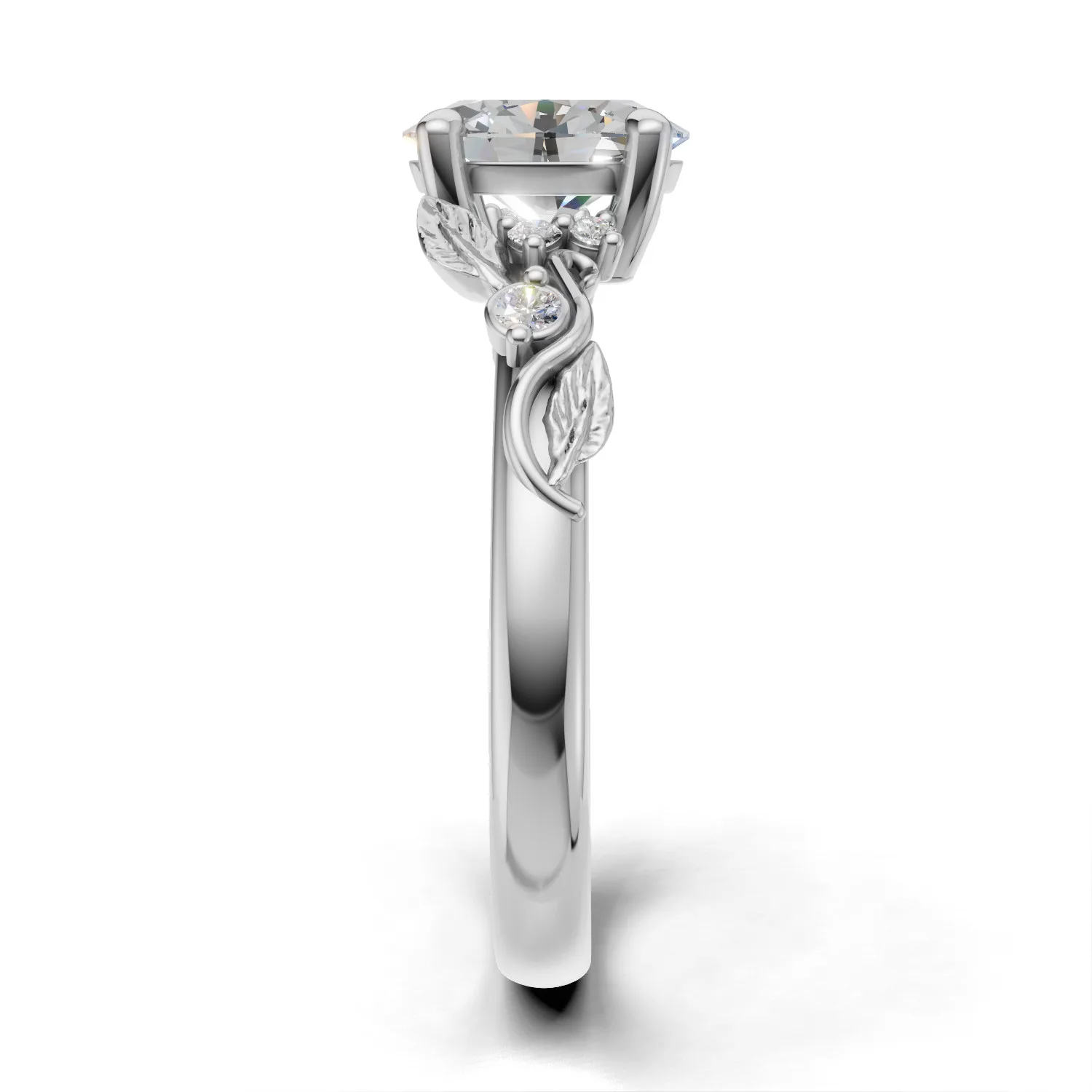 Pierścionek zaręczynowy Oriana z białego złota z diamentem laboratoryjnym 1.00 ct (2)