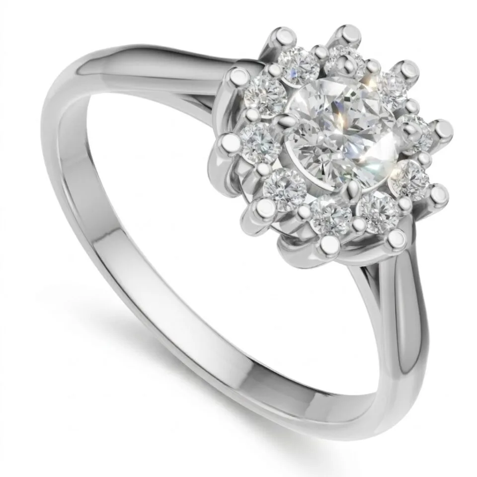 Pierścionek zaręczynowy Rella w białym złocie z diamentami 0.45 ct GESELLE