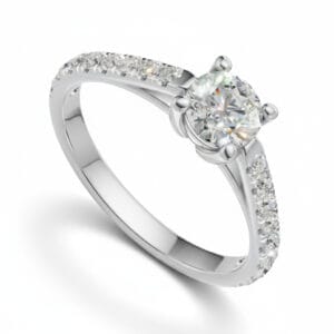 Pierścionek zaręczynowy Valeria w białym złocie z diamentami 0.75 ct