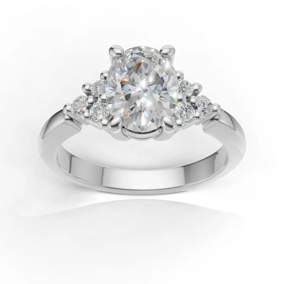 Pierscionek zareczynowy Vida z bialego zlota z diamentami naturalnymi 1.12 ct GESELLE 2