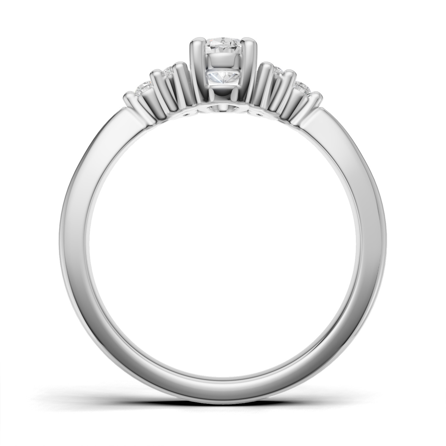 Pierścionek zaręczynowy Vida z białego złota z diamentem laboratoryjnym 0.59 ct GESELLE (3)