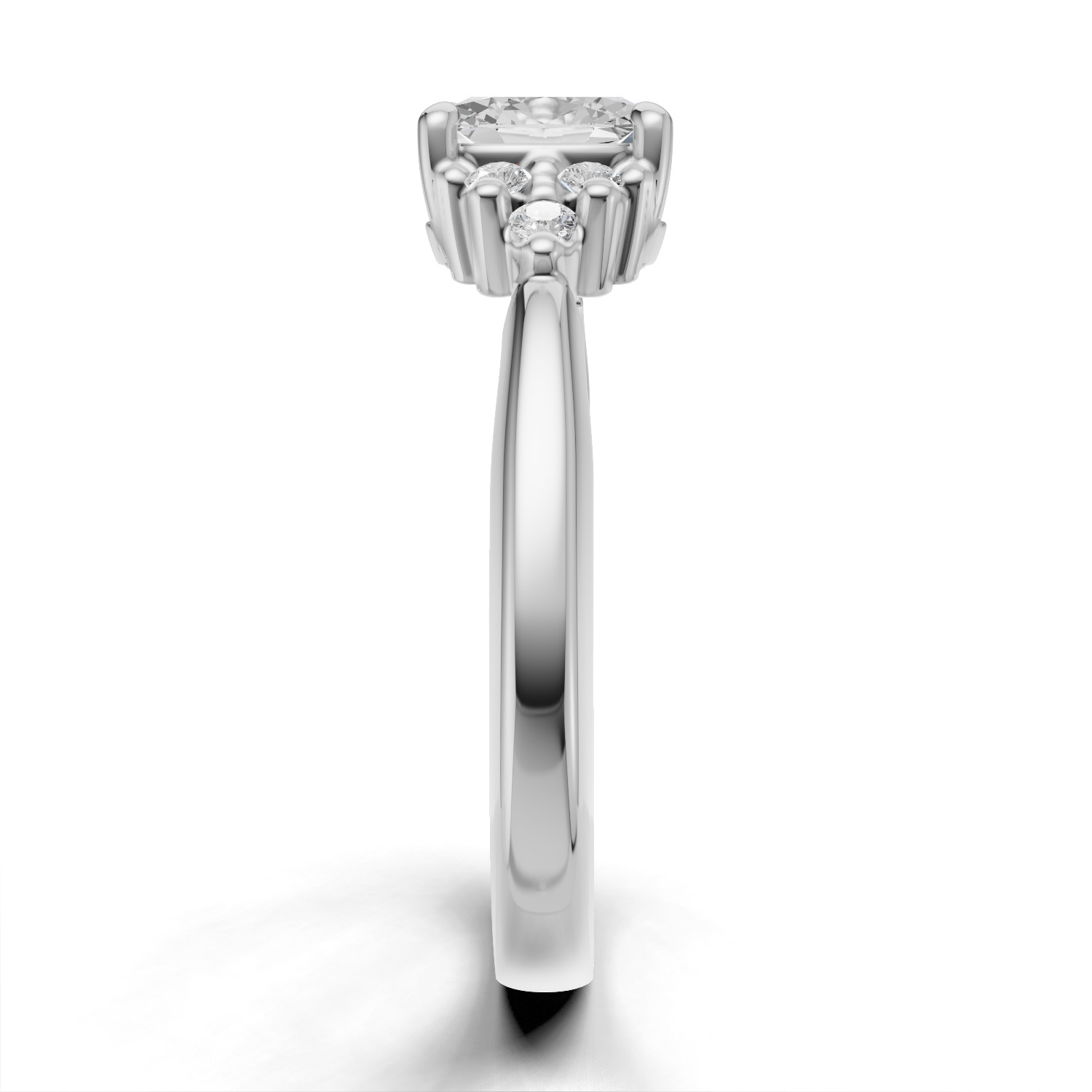 Pierścionek zaręczynowy Vida z białego złota z diamentem laboratoryjnym 0.59 ct GESELLE (4)