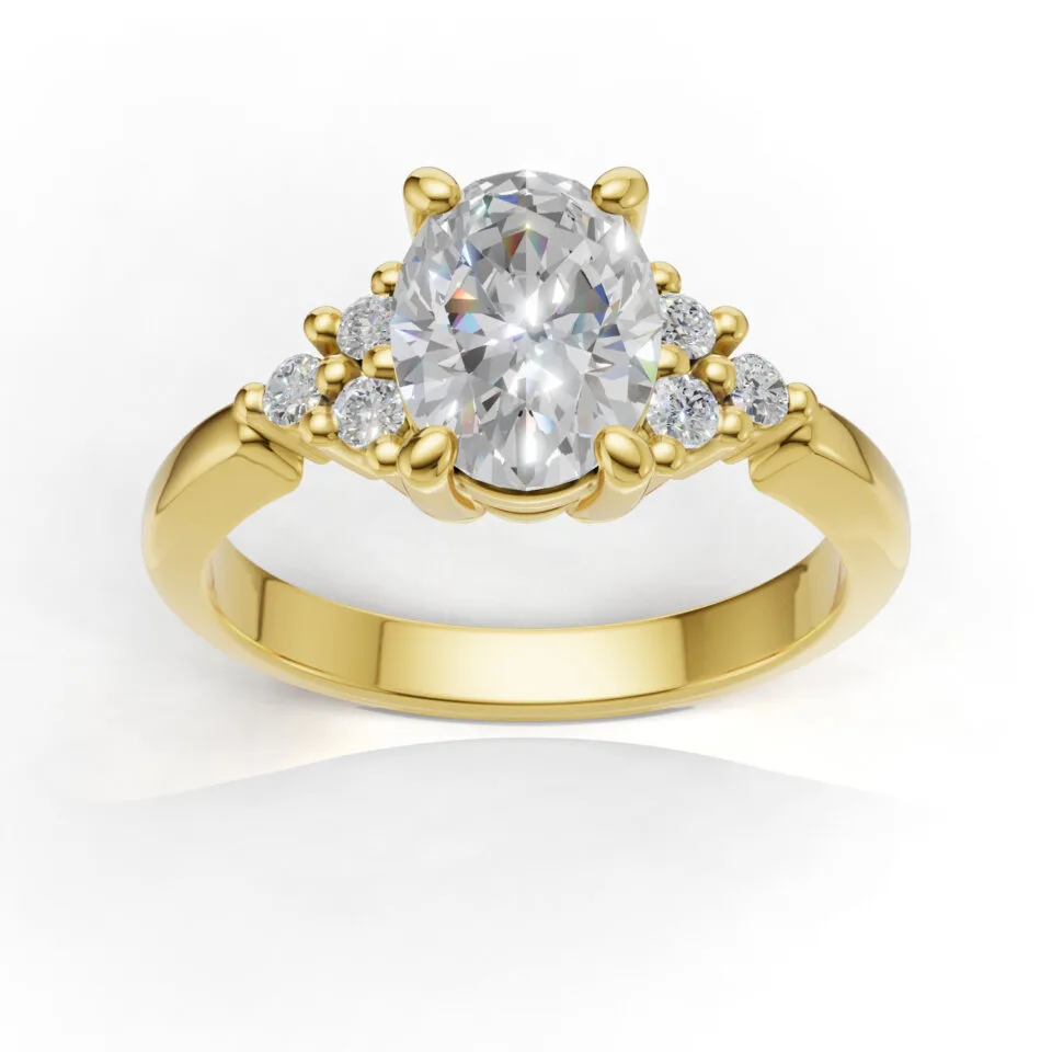 Pierscionek zareczynowy Vida z zoltego zlota z diamentami naturalnymi 1.12 ct GESELLE 2