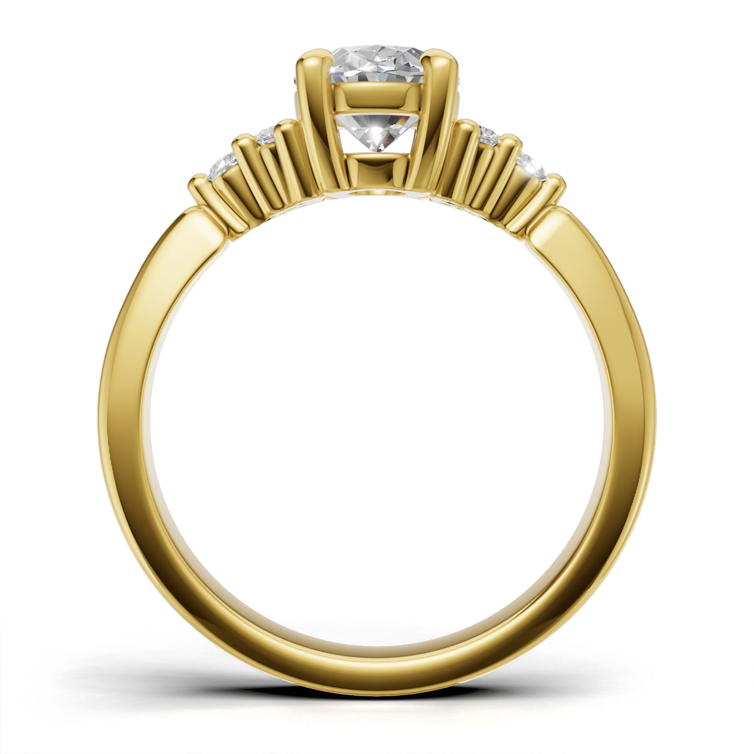 Pierścionek zaręczynowy Vida z żółtego złota z diamentami naturalnymi 1.12 ct GESELLE (3)