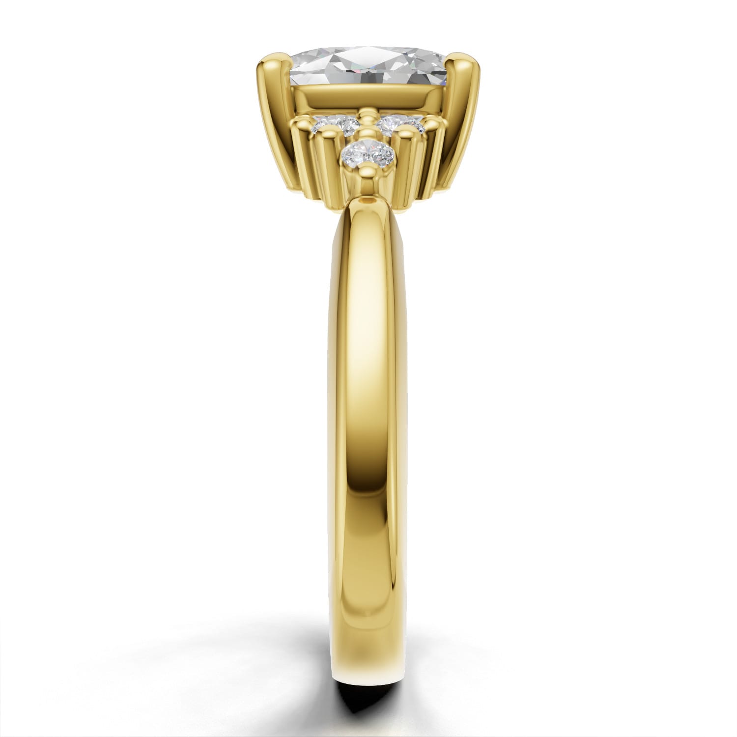 Pierścionek zaręczynowy Vida z żółtego złota z diamentami naturalnymi 1.12 ct GESELLE (4)