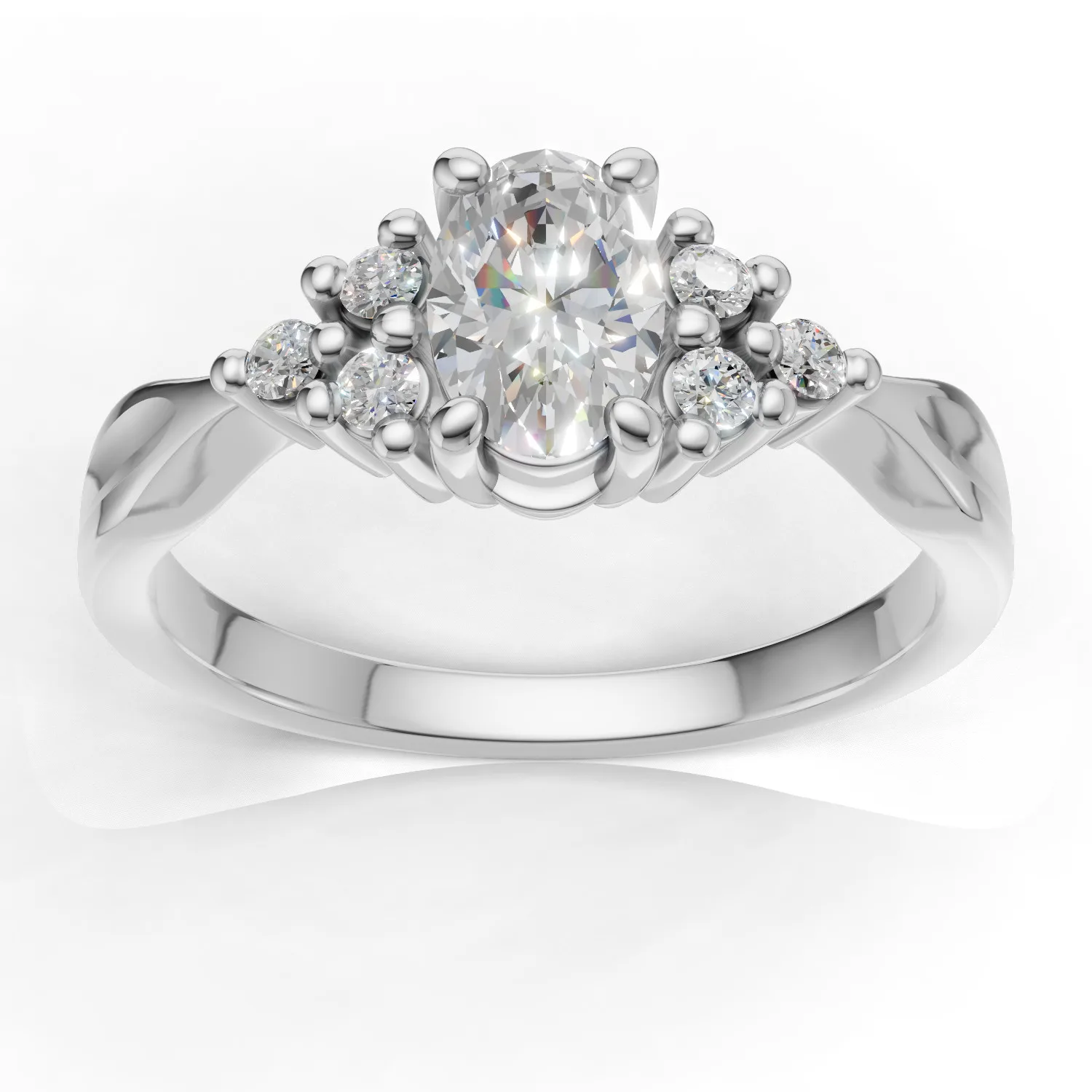 Pierścionek zaręczynowy Vivid II z białego złota z diamentem laboratoryjnym 0.59 ct GESELLE (2)