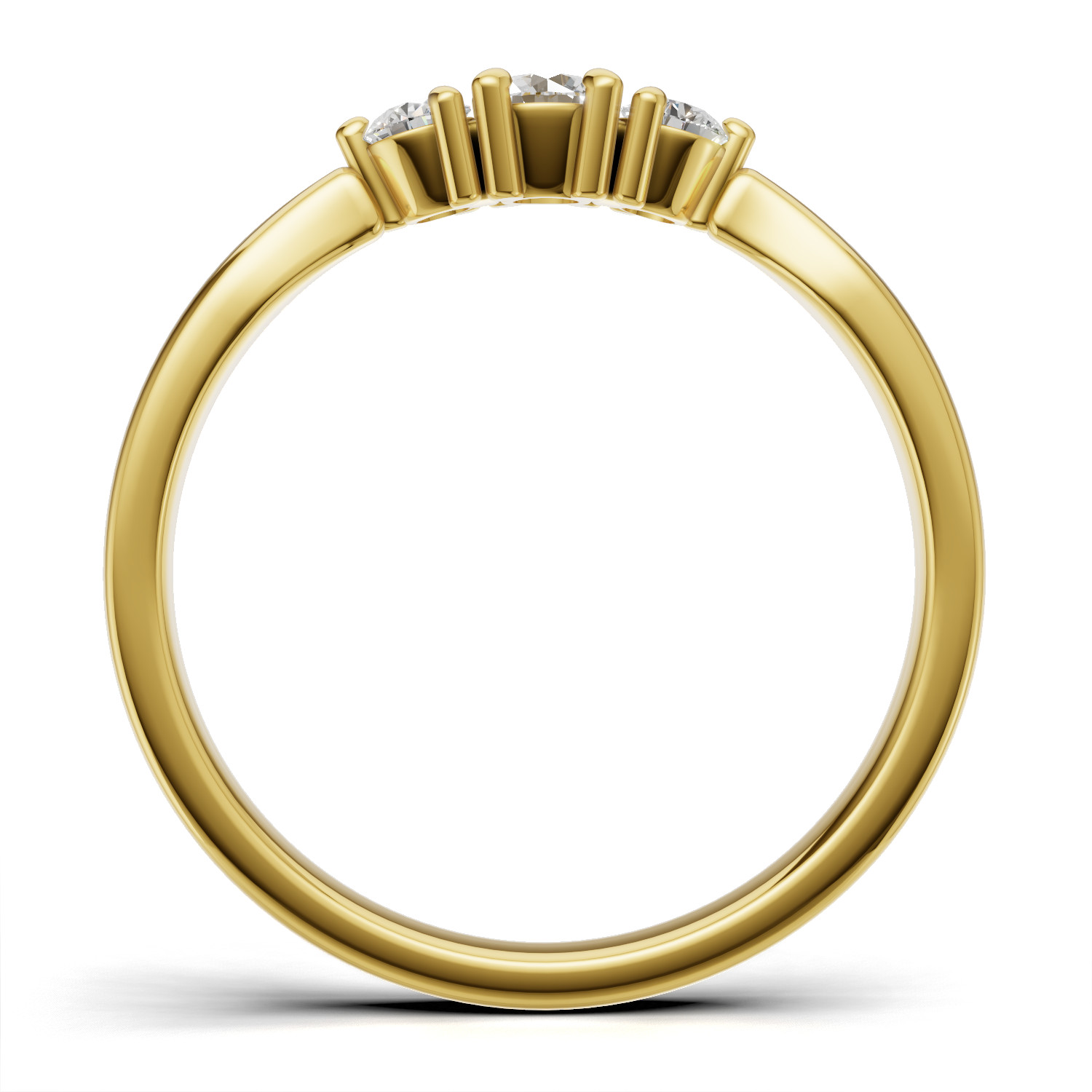 Pierścionek zaręczynowy w żółtym złocie Elena z diamentami 0.20 ct (3)