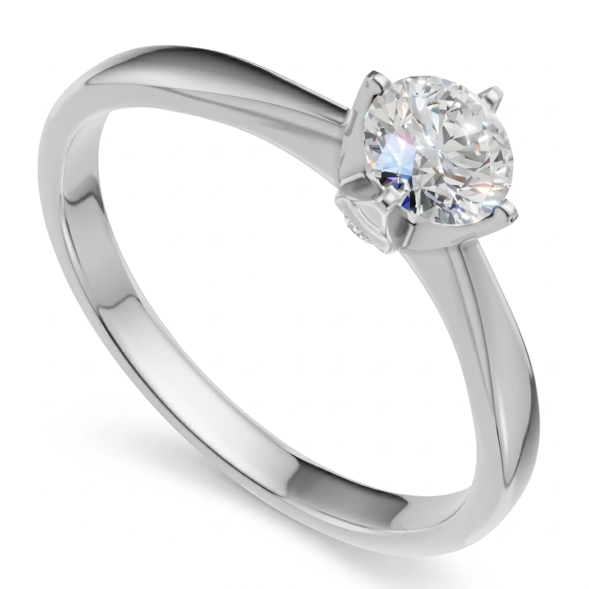 Pierścionek zaręczynowy z diamentami Pari II z białego złota 0.33 ct GESELLE (1)