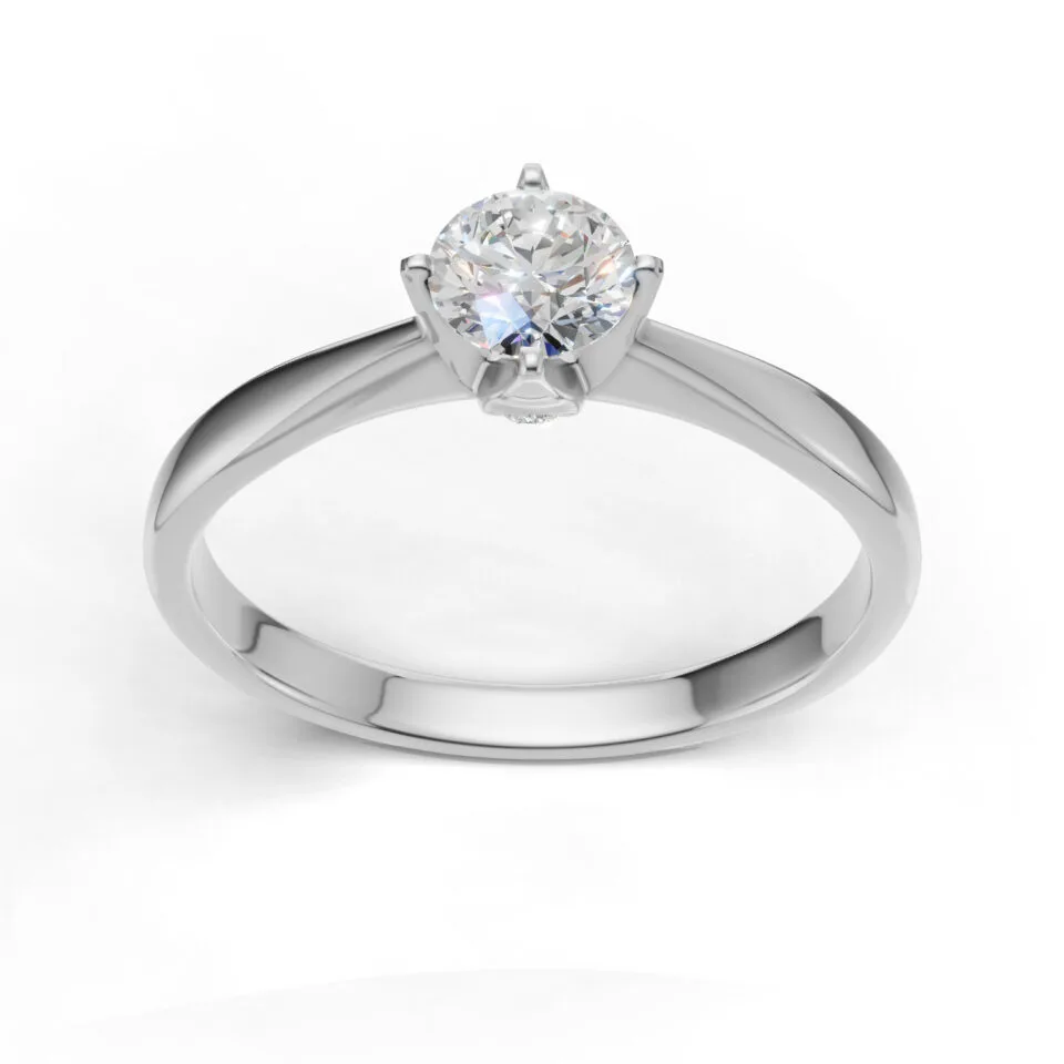 Pierscionek zareczynowy z diamentami Pari II z bialego zlota 0.33 ct GESELLE 2