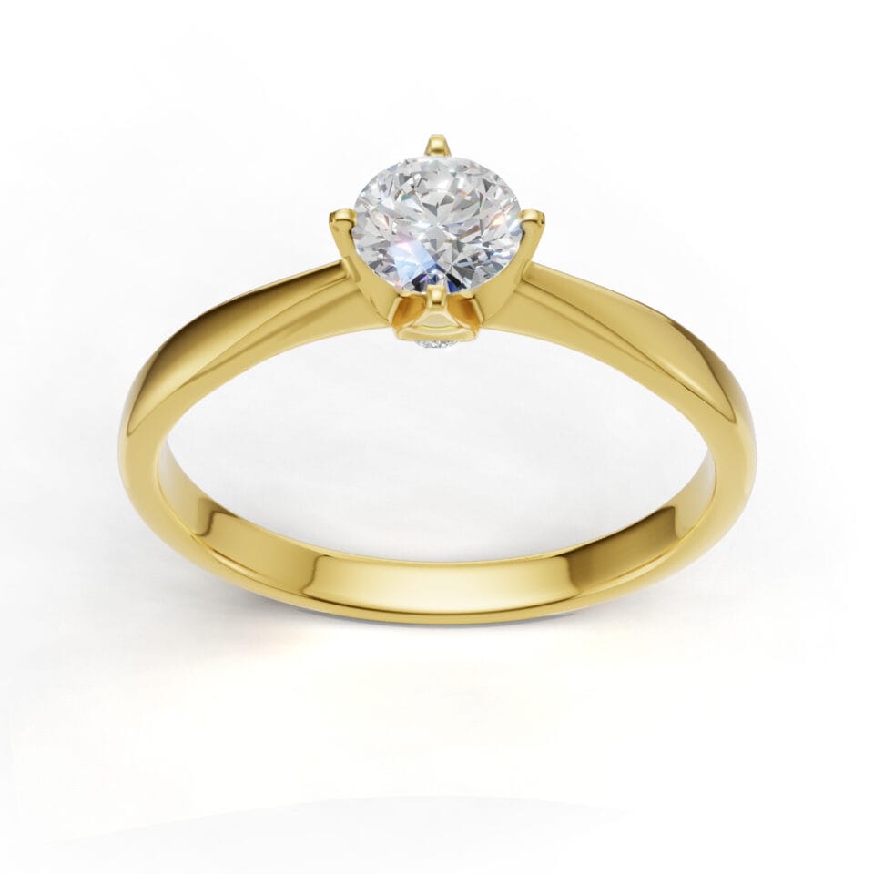 Pierscionek zareczynowy z diamentami Pari II z zoltego zlota 0.33 ct GESELLE 2