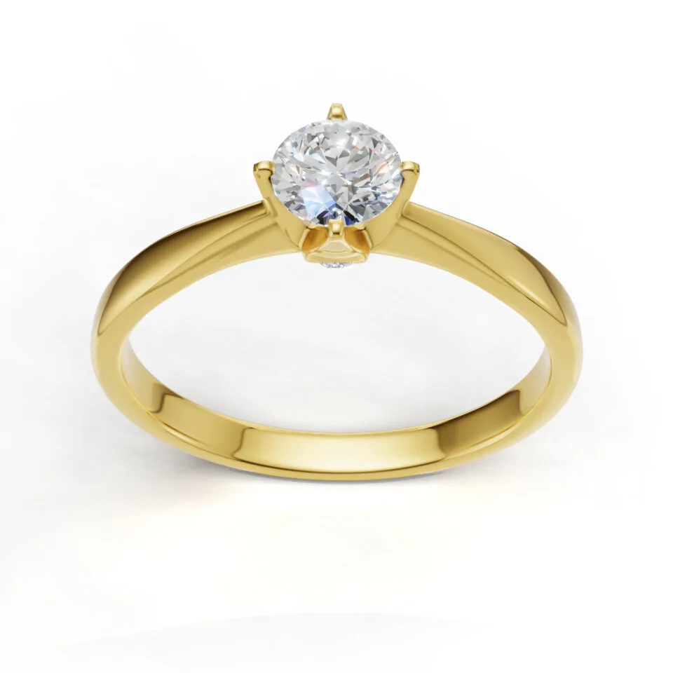 Pierscionek zareczynowy z diamentami Pari II z zoltego zlota 0.33 ct GESELLE 2