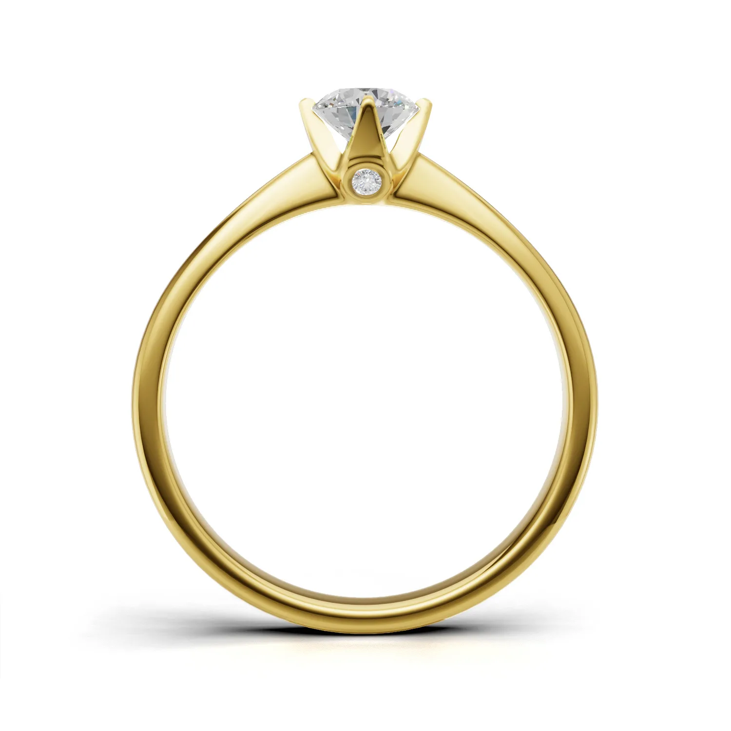 Pierścionek zaręczynowy z diamentami Pari II z żółtego złota 0.33 ct GESELLE (3)