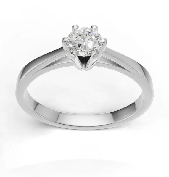 Pierscionek zareczynowy z diamentem Aida z bialego zlota 0.30 ct GESELLE 2