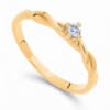 Pierścionek zaręczynowy z diamentem 0.10 ct Aurora I z żółtego złota GESELLE