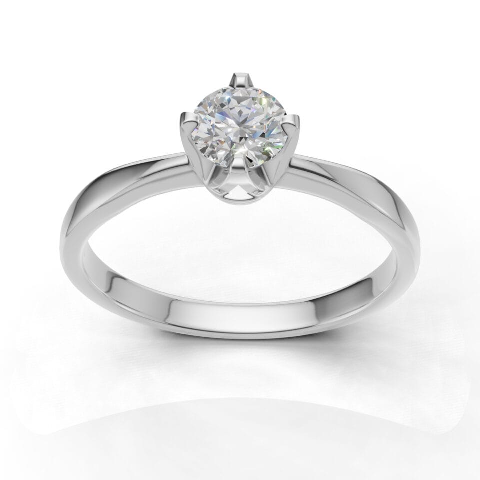 Pierscionek zareczynowy z diamentem Bianca z bialego zlota 0.30 ct GESELLE 2