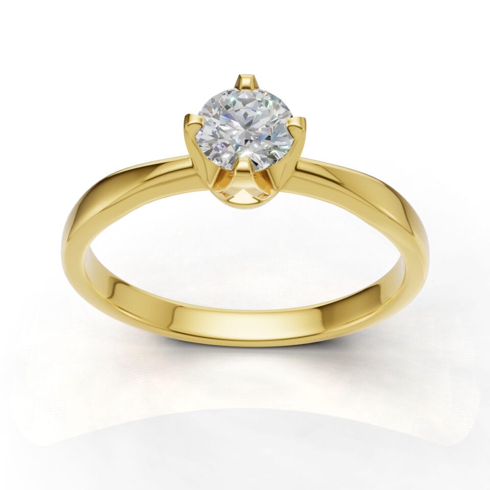 Pierscionek zareczynowy z diamentem Bianca z zoltego zlota 0.30 ct GESELLE 2