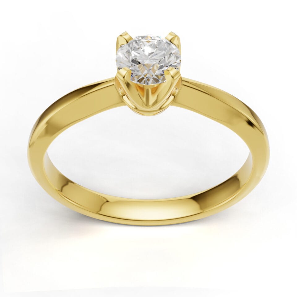 Pierscionek zareczynowy z diamentem Chiara z zoltego zlota 0.30 ct GESELLE 2