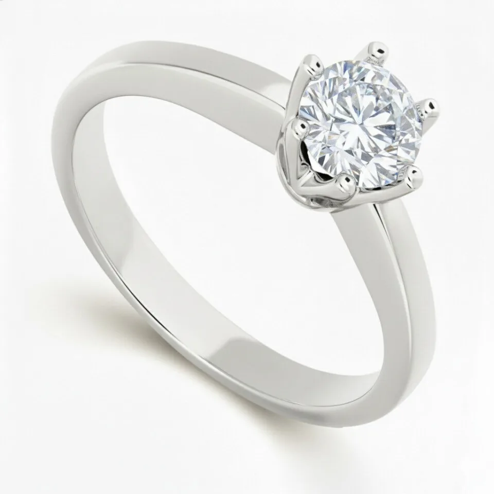 Pierścionek zaręczynowy z diamentem Classic I z białego złota 0.50 ct GESELLE