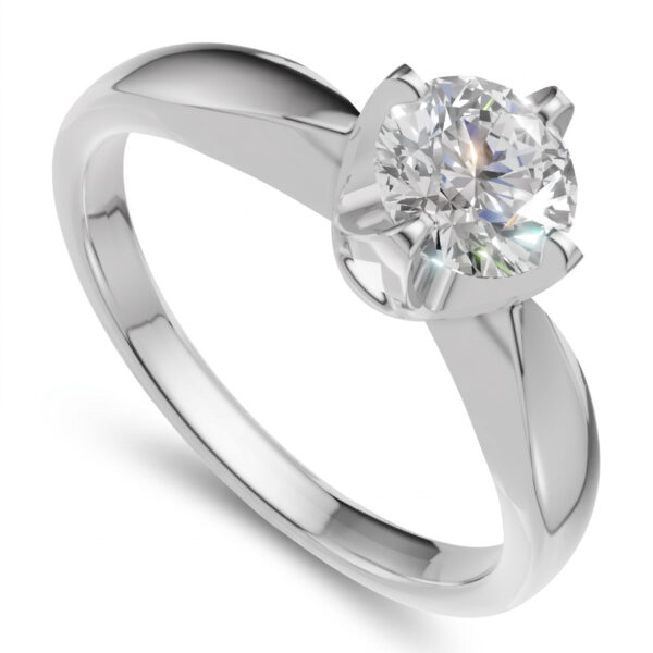 Pierścionek zaręczynowy z diamentem Classic II z białego złota 0.50 ct GESELLE