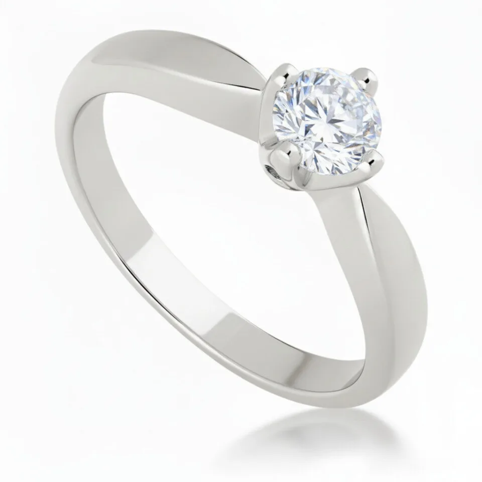 Pierścionek zaręczynowy z diamentem Classic II z białego złota 0.50 ct GESELLE