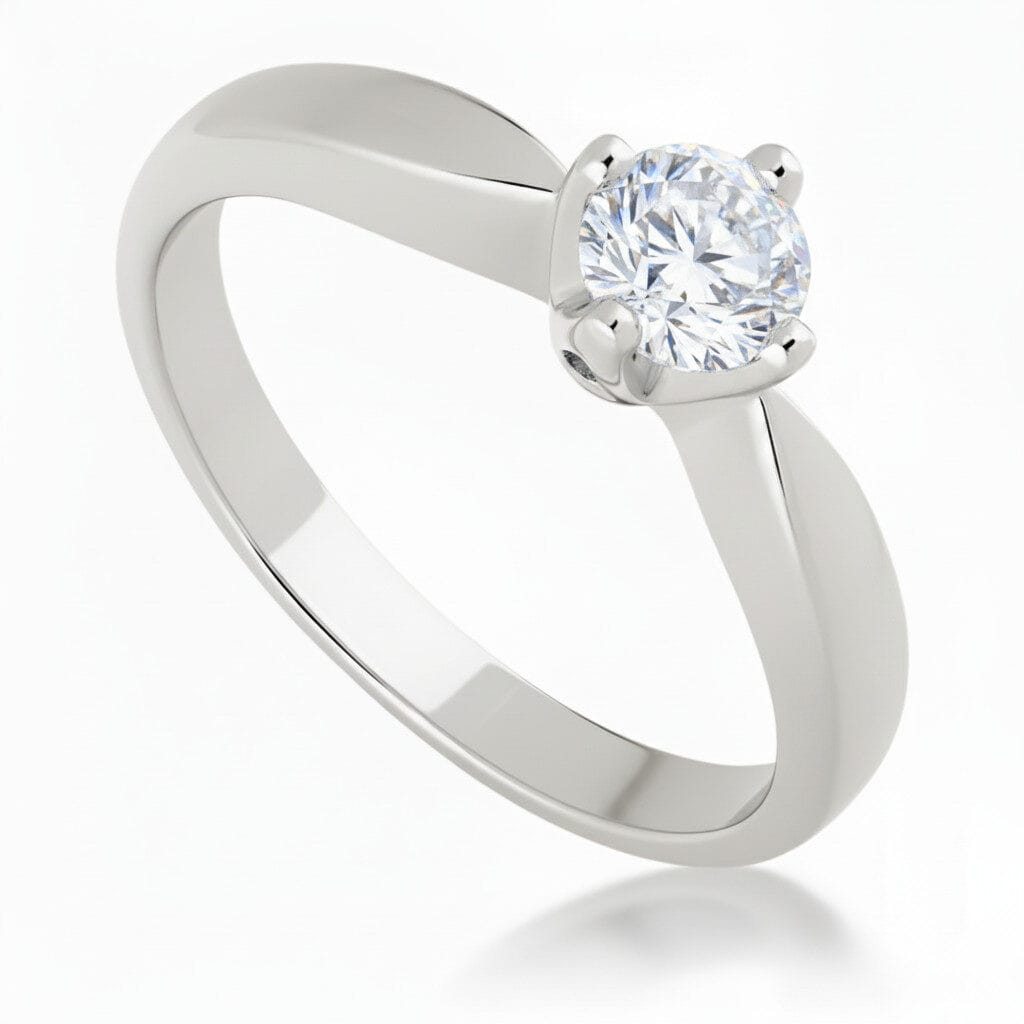 Pierścionek zaręczynowy z diamentem Classic II z białego złota 0.90 ct GESELLE