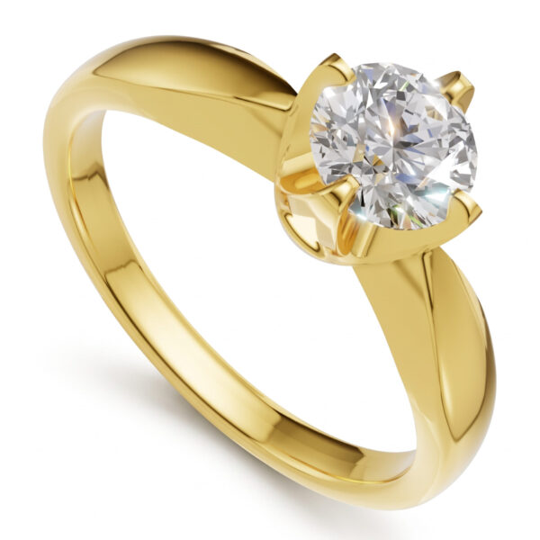 Pierścionek zaręczynowy z diamentem Classic II z żółtego złota 0.50 ct GESELLE