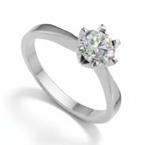 Pierścionek zaręczynowy z diamentem Classic III z białego złota 1.00 ct GESELLE