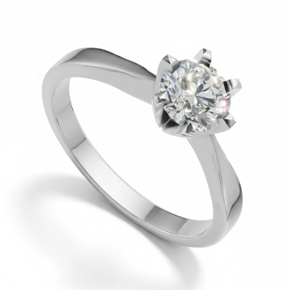 Pierścionek zaręczynowy z diamentem Classic III z białego złota 1.00 ct GESELLE