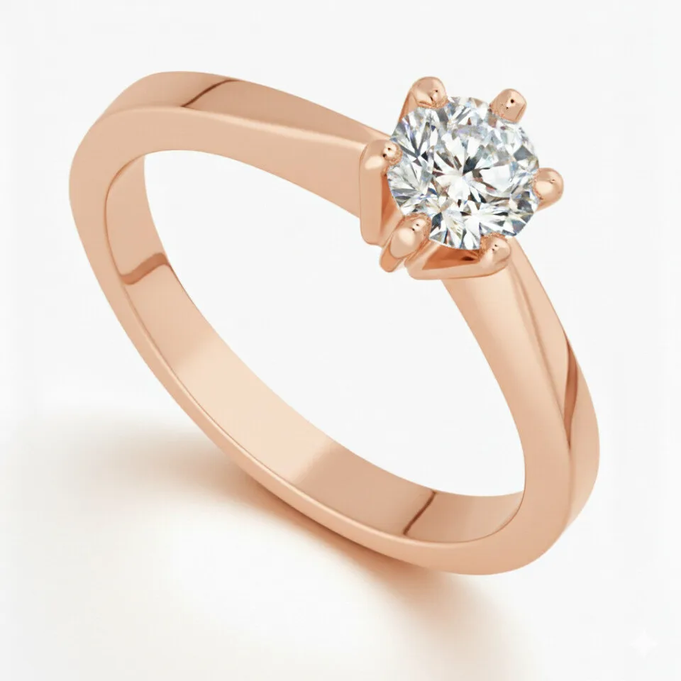 Pierścionek zaręczynowy z diamentem Classic III z różowego złota 0.30 ct GESELLE