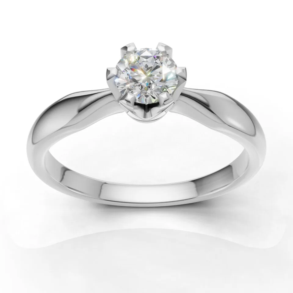 Pierscionek zareczynowy z diamentem Classic VII z bialego zlota 0.30 ct GESELLE 2