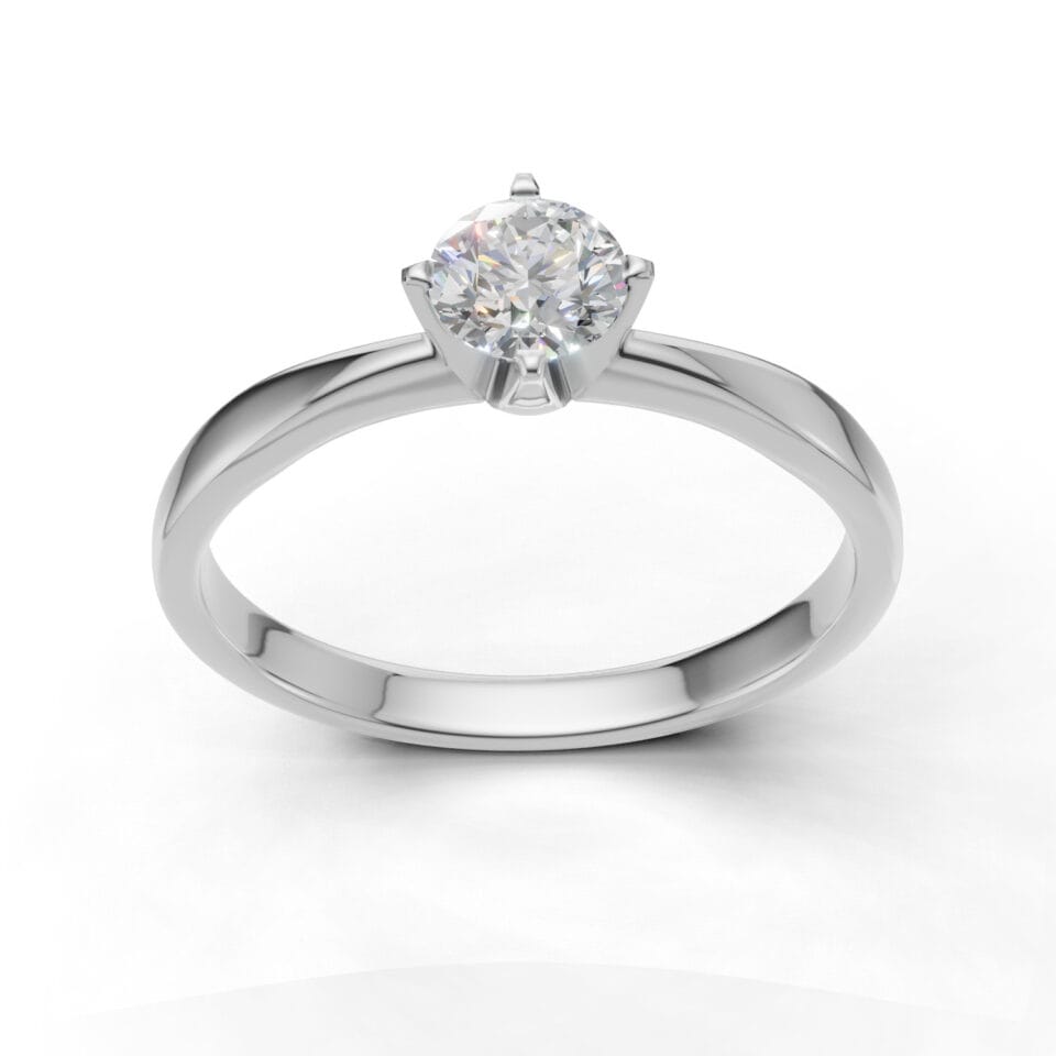 Pierscionek zareczynowy z diamentem Eveline z bialego zlota 0.30 ct GESELLE 2