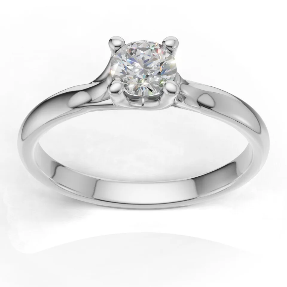 Pierscionek zareczynowy z diamentem Klara z bialego zlota 0.30 ct GESELLE 1 1