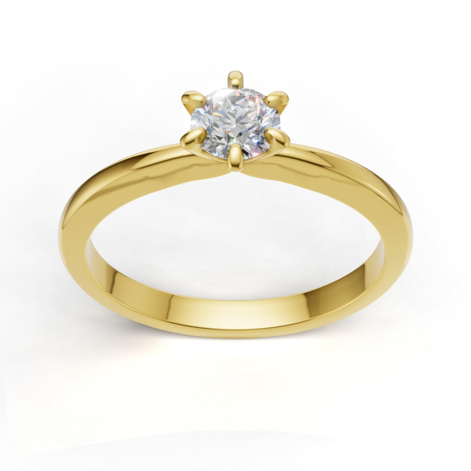 Pierscionek zareczynowy z diamentem Loreta z zoltego zlota 0.30 ct GESELLE 1 1 1