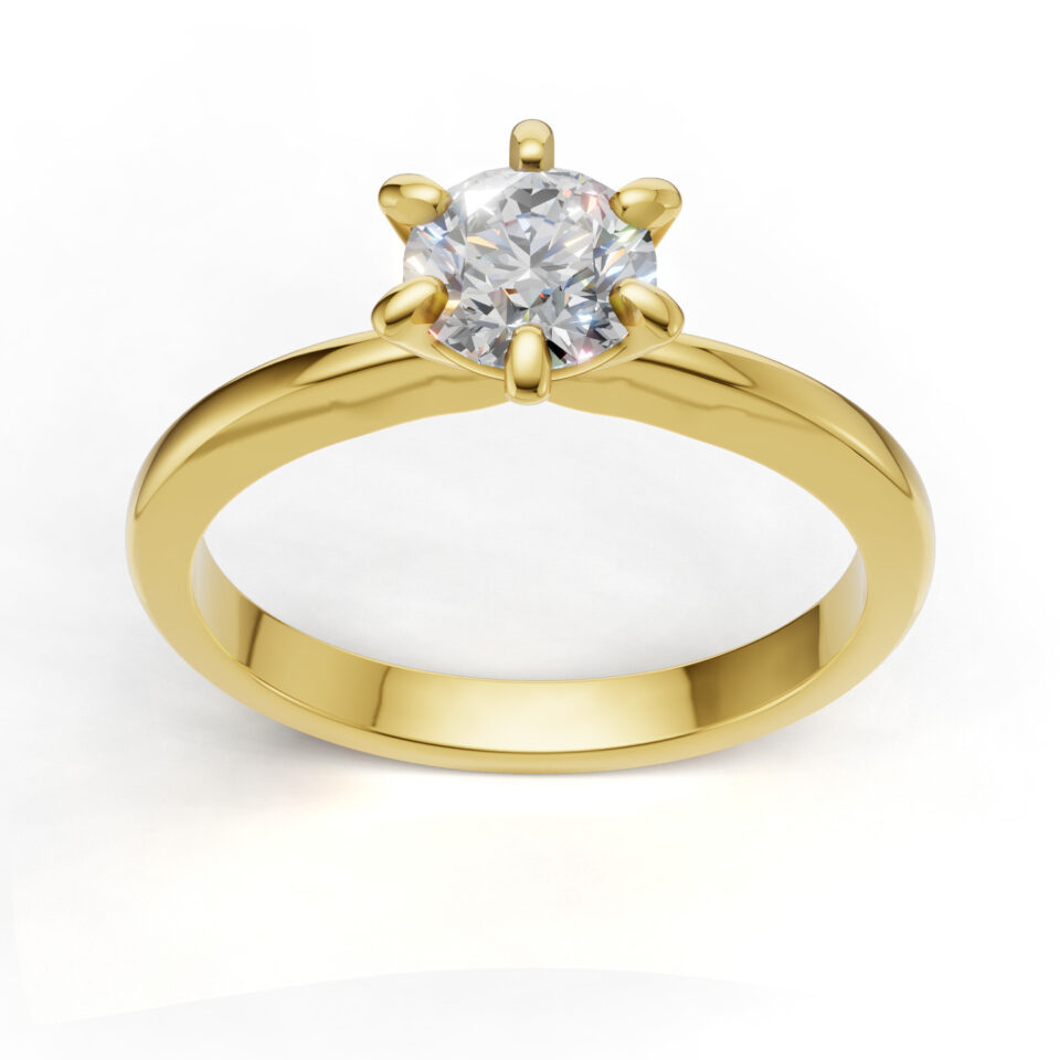 Pierscionek zareczynowy z diamentem Loreta z zoltego zlota 0.50 ct GESELLE 1 1 1