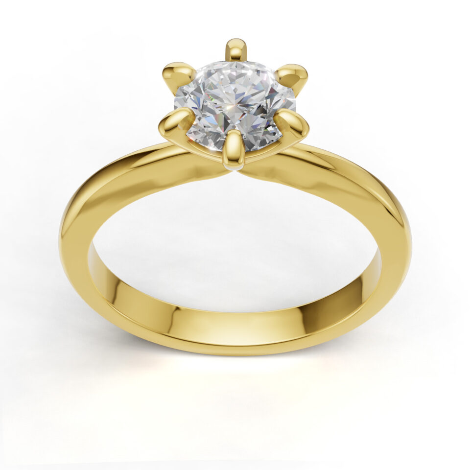 Pierscionek zareczynowy z diamentem Loreta z zoltego zlota 0.70 ct GESELLE 1 1 1
