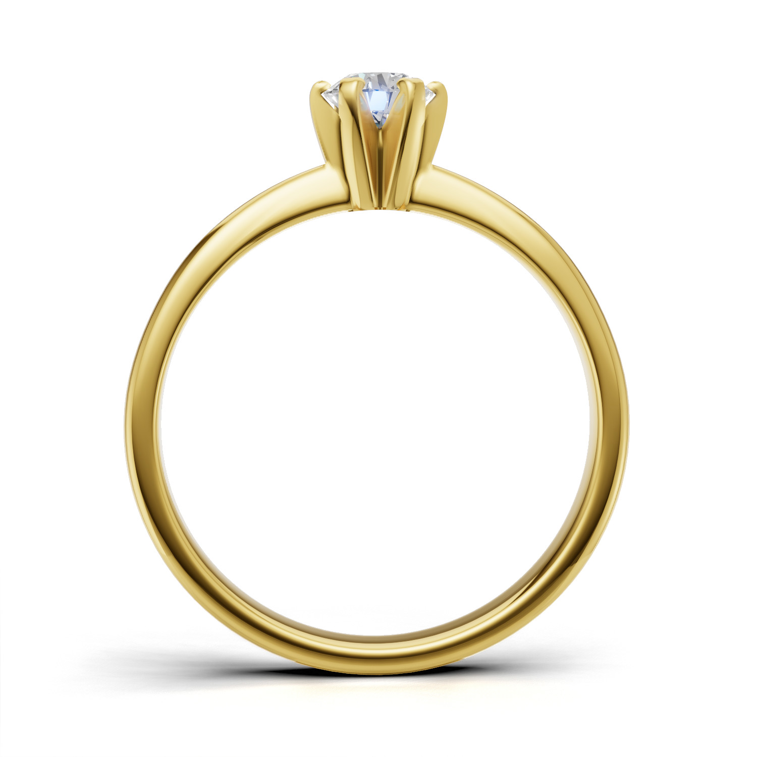 Pierścionek zaręczynowy z diamentem Mira z żółtego złota 0.25 ct GESELLE (3)